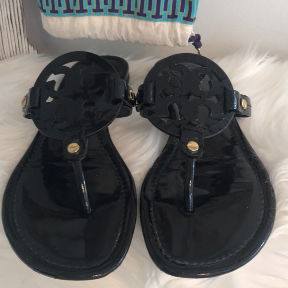 Tory Burch Shoes - TORY BURCH MILLER BLACK PATENT EXCEL COND SZ 8
